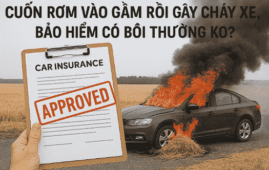 Bảo hiểm ô tô, Bảo hiểm thân vỏ ô tô, Emily xevaban, Bảo hiểm thân vỏ, Bảo hiểm oto, Cháy xe ô tô, Cuốn rơm gây cháy xe, Xe cháy vì rơm.